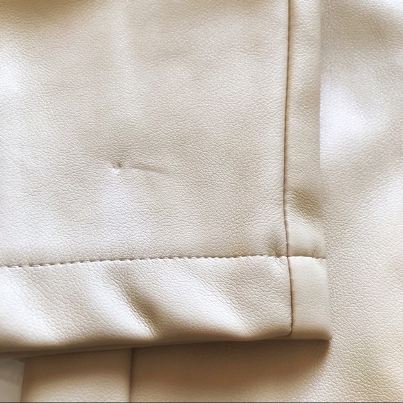 NWT ANTHROPOLOGIE AVEC LES FILLES BEIGE FAUX LEATHER HIGH RISE SKINNY PANTS - S - Picture 12 of 14